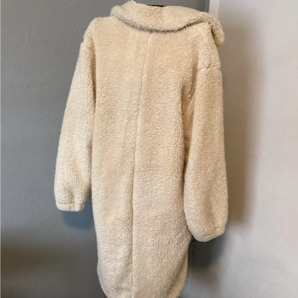 Free People Cream Teddy Coat - Picture 3 of 7